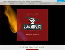 Tablet Screenshot of glassrootsartshow.com